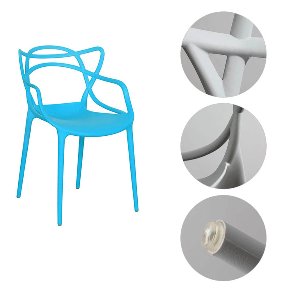 Escritorio Infantil White con Silla Curva Streem  azul