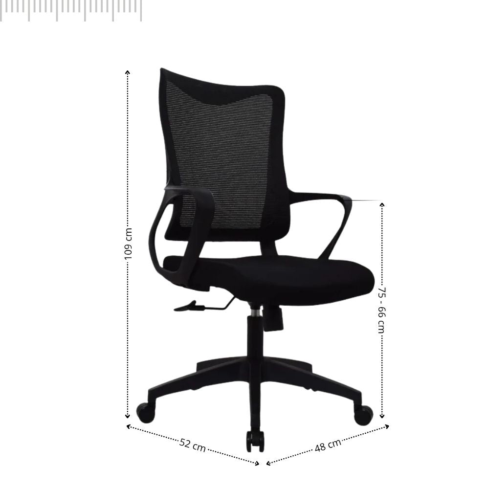 Silla de Oficina Slim Gerente Negra