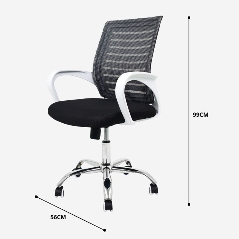 Silla De Oficina Line Negro Blanco