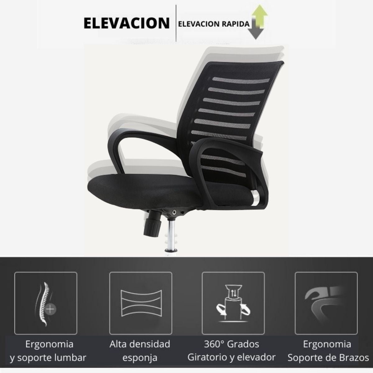Silla De Oficina Line Negro
