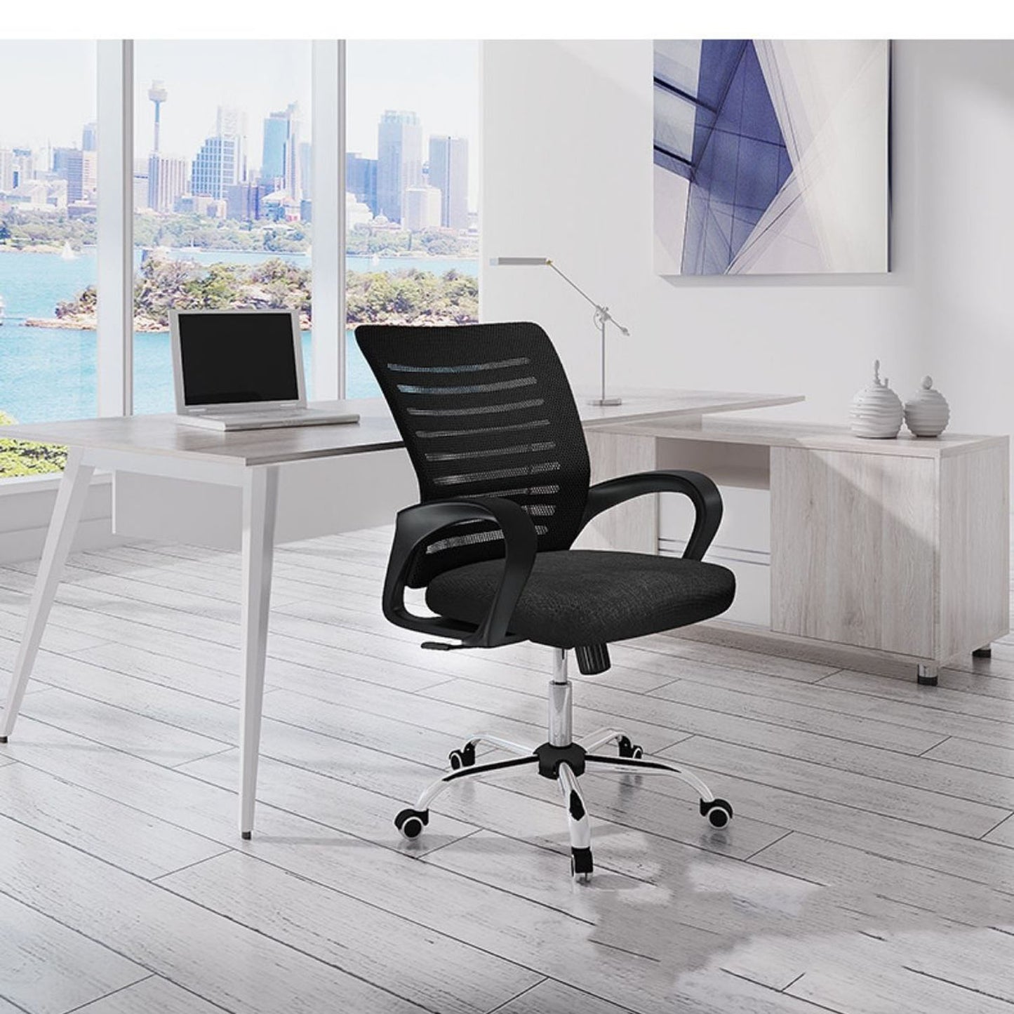 Silla De Oficina Giratoria Line Negro