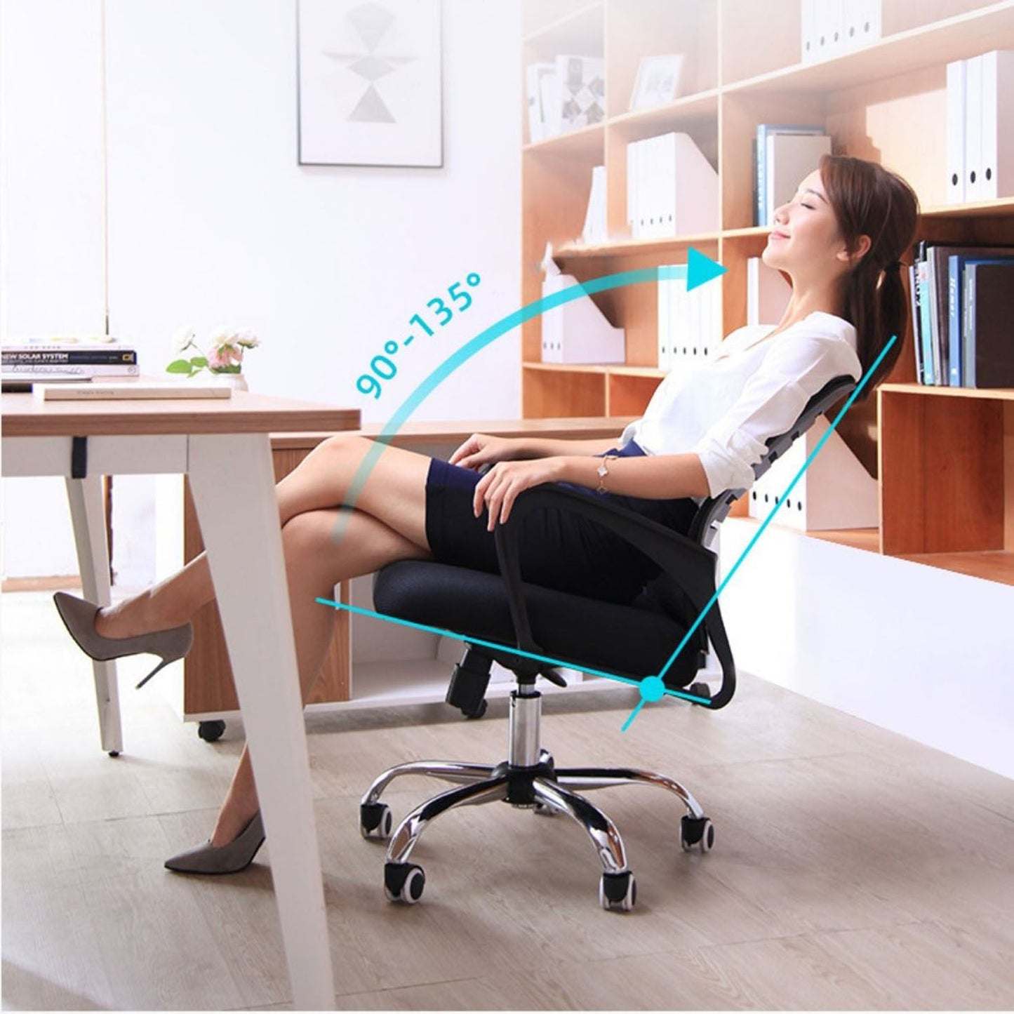 Silla De Oficina Giratoria Line Negro