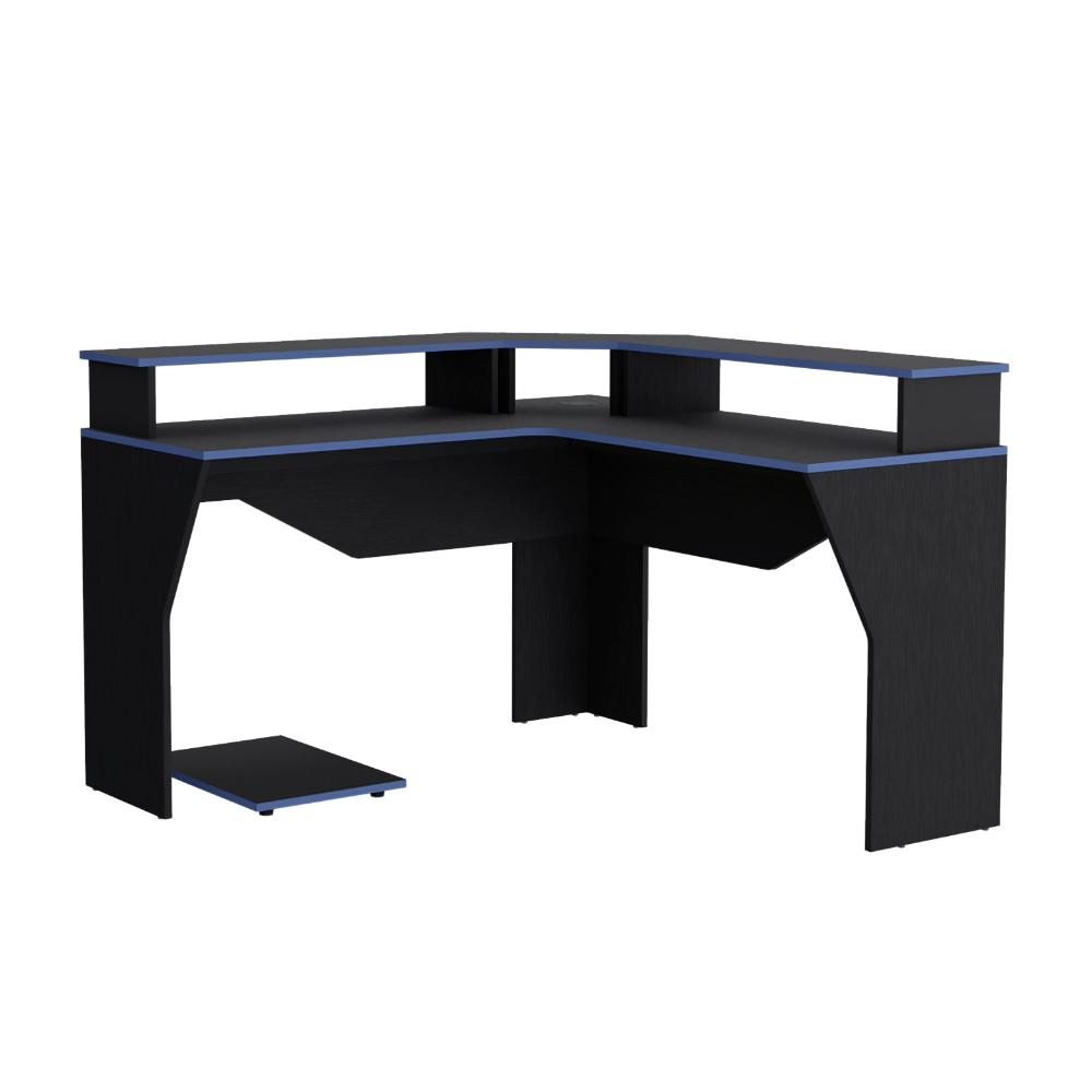Escritorio Gamer Sivela Wengue Y Azul