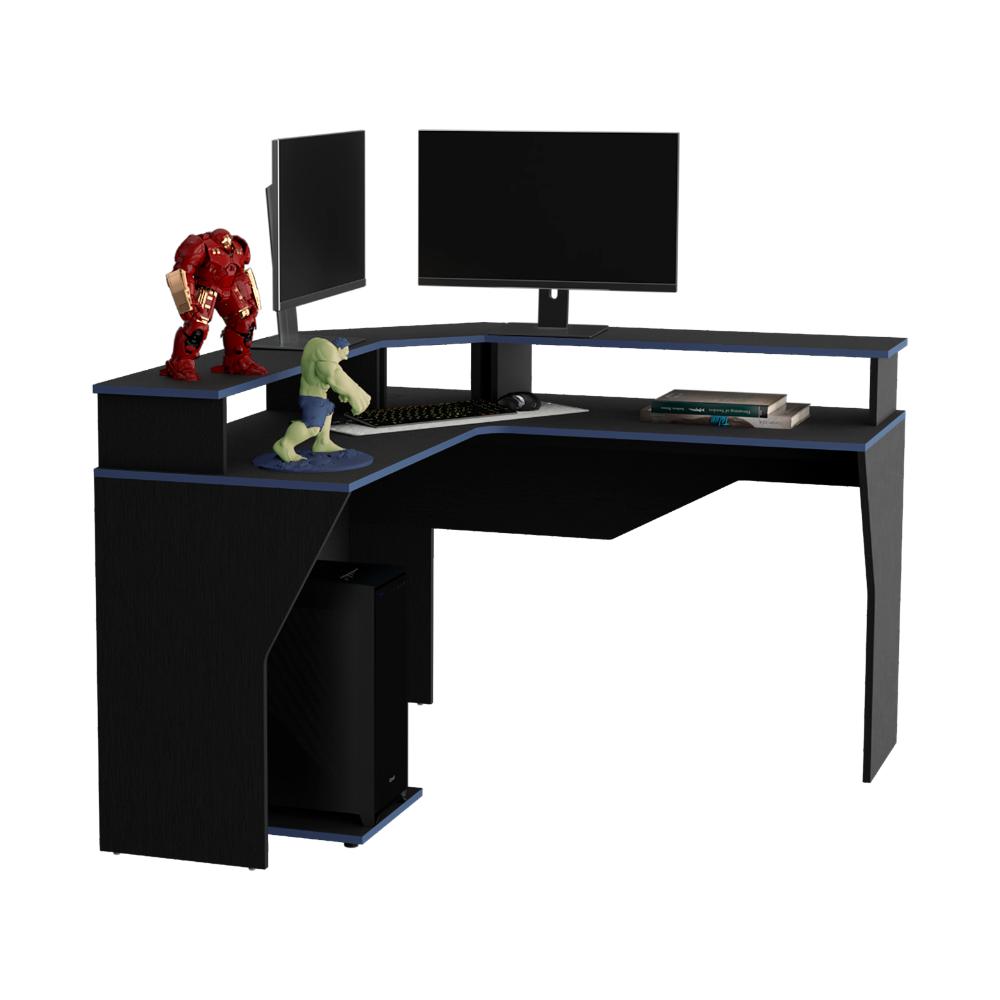 Escritorio Gamer Sivela Wengue Y Azul