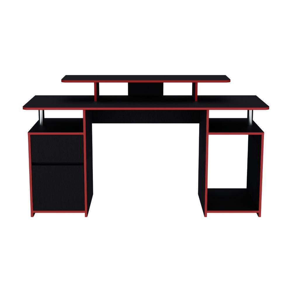 Escritorio Gamer Plukar Wengue Rojo
