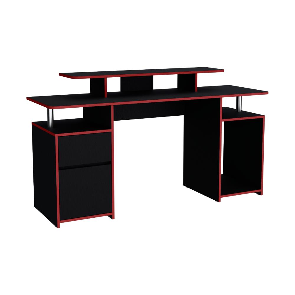 Escritorio Gamer Plukar Wengue Rojo