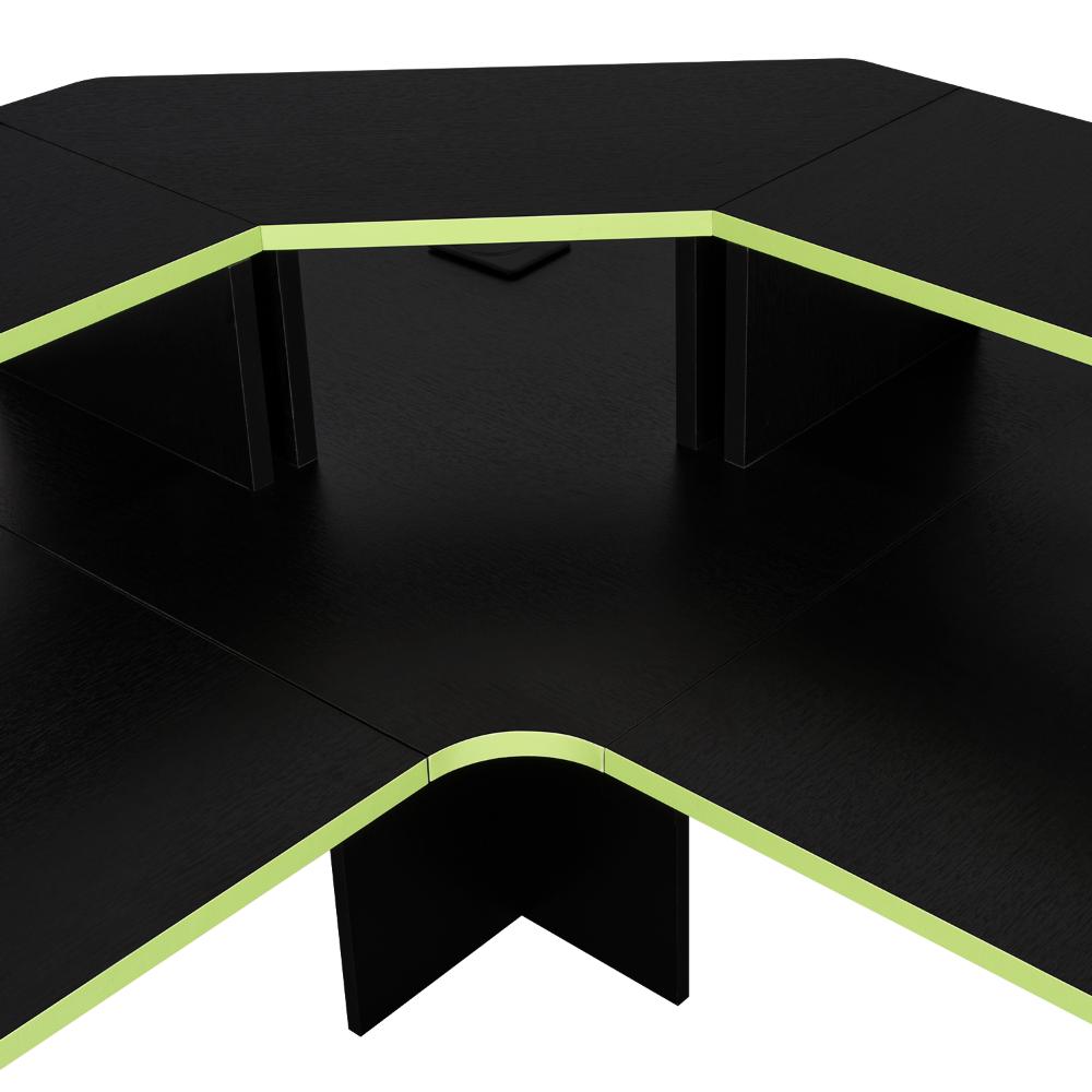 Escritorio Gamer Sivela Wengue Y Verde