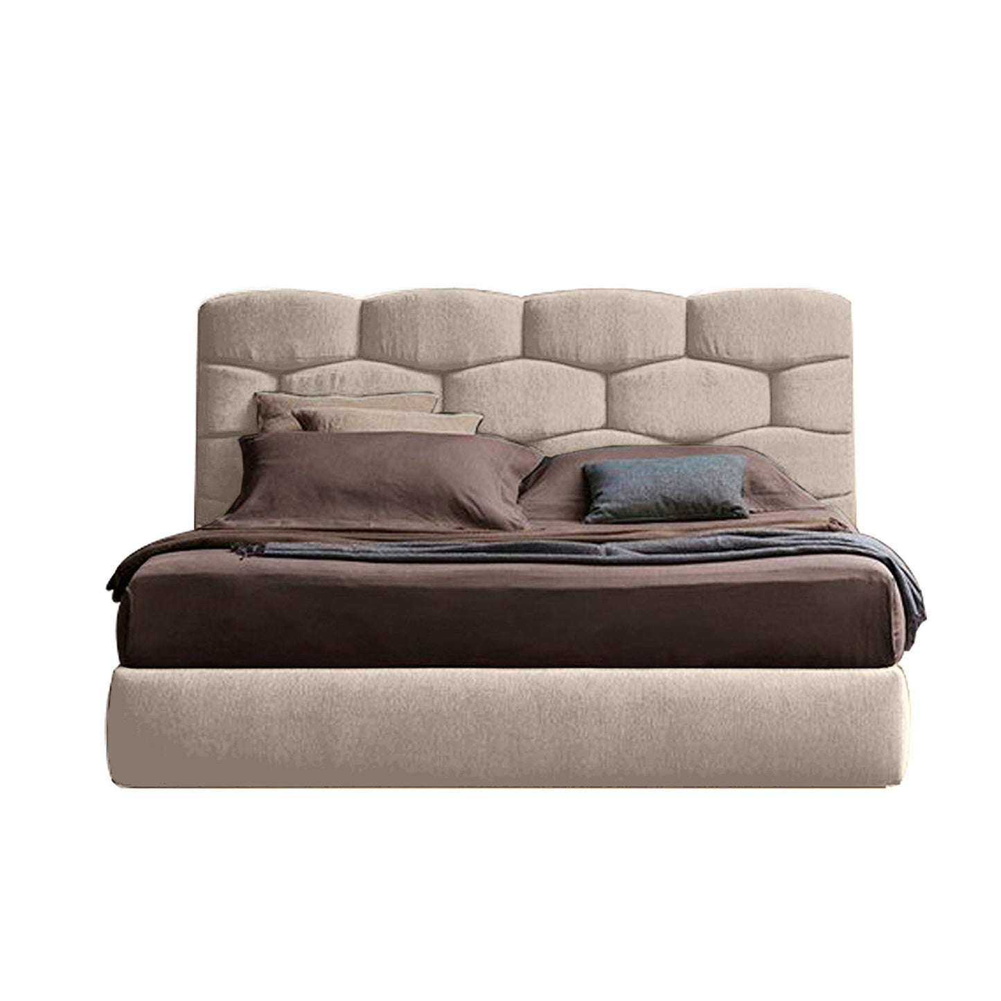 Espaldar de Cama Doble Esmeralda beige