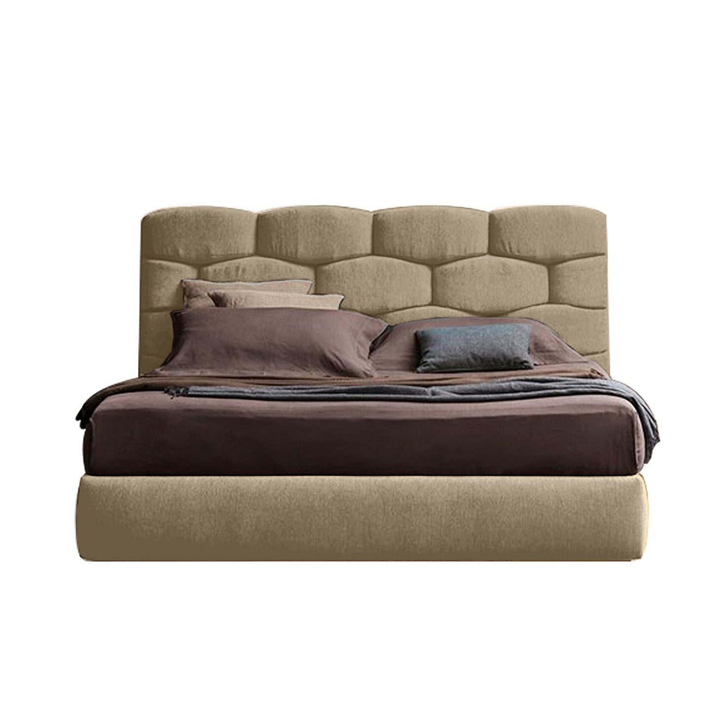 Espaldar de Cama Queen Esmeralda taupe
