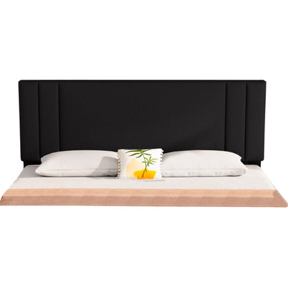 Base Cama con Espaldar + Colchon Queen Lupe 160x190x130 negro