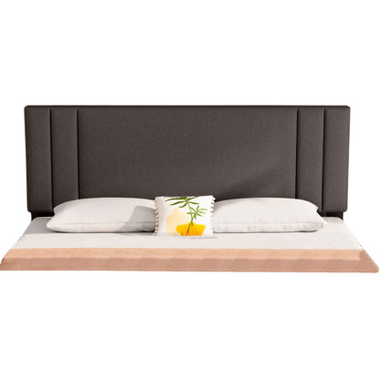 Base Cama con Espaldar + Colchon King Lupe 200x200x130 cafe