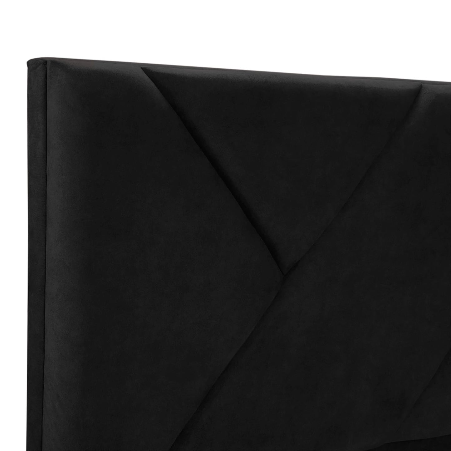 Base Cama Con Espaldar King Hampton Negro
