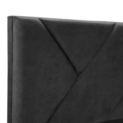 Base Cama Con Espaldar Queen Hampton Gris Plomo