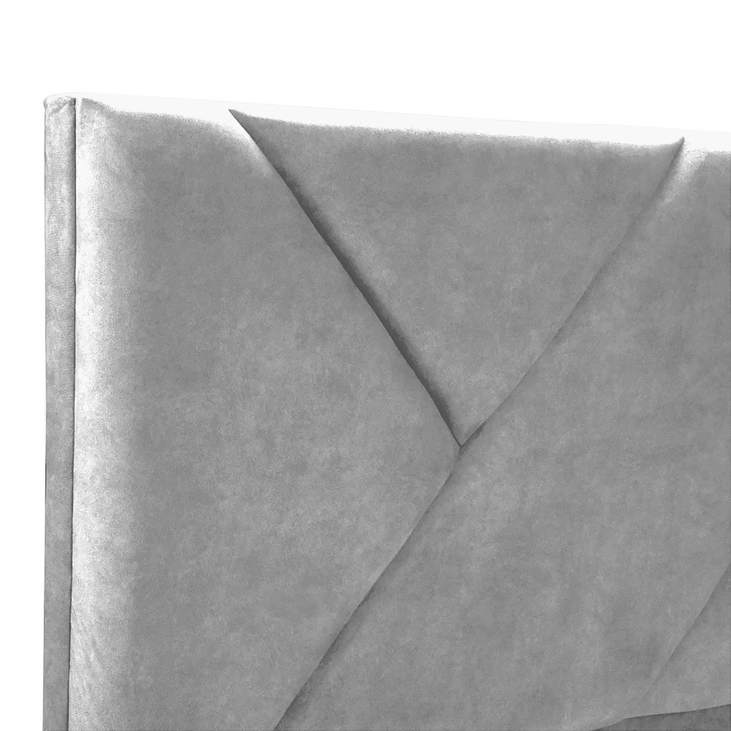 Base Cama Con Espaldar Queen Hampton Gris Perla