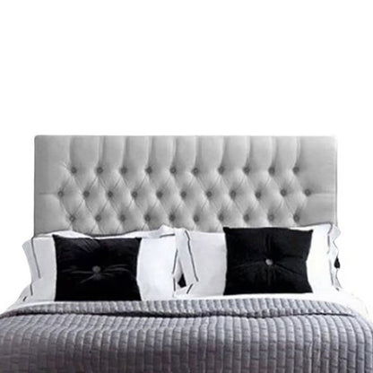 Espaldar de Cama Sencillo Paris 100x150x10 gris perla