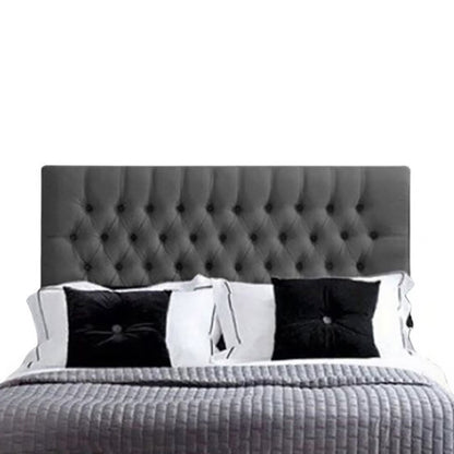 Espaldar de Cama Sencillo Paris 100x150x10 gris plomo