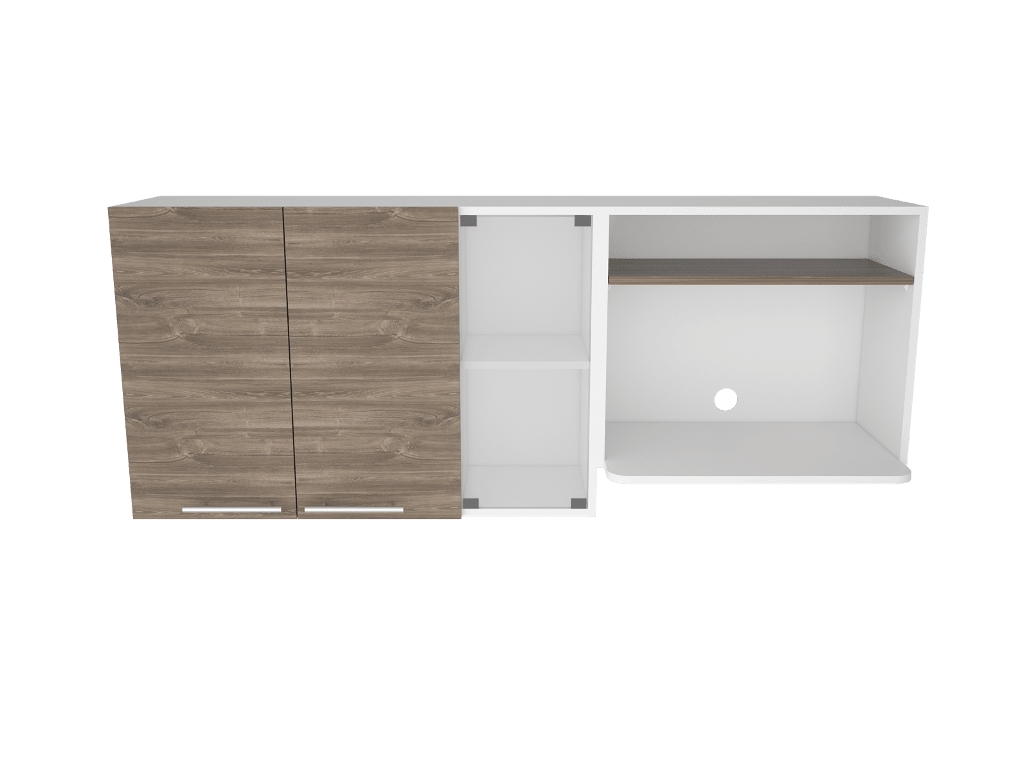 Gabinete Superior Kaelun Cocina Blanco Y Siena 150 Cm