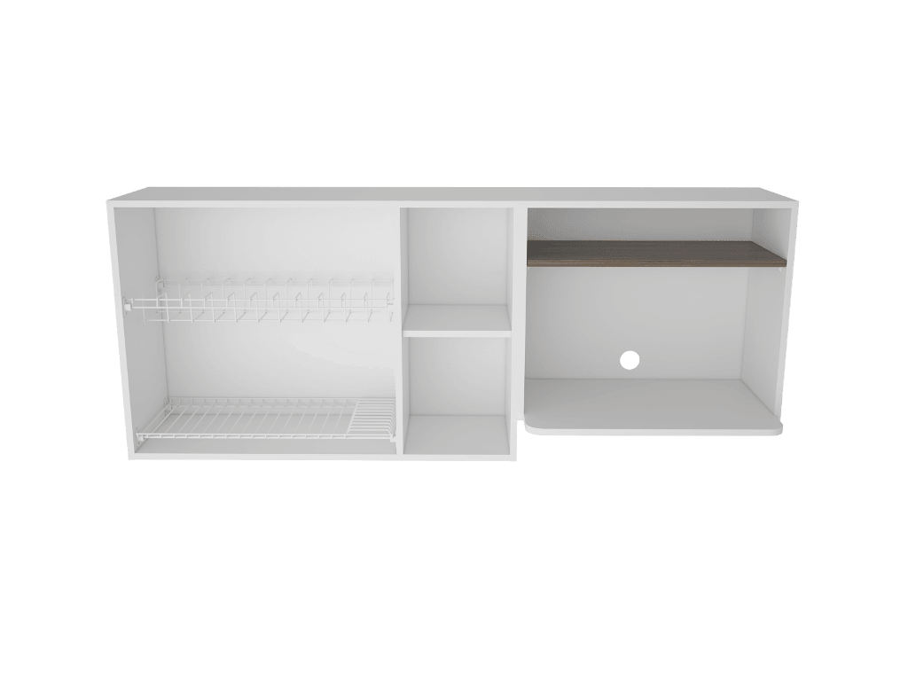 Gabinete Superior Kaelun Cocina Blanco Y Siena 150 Cm