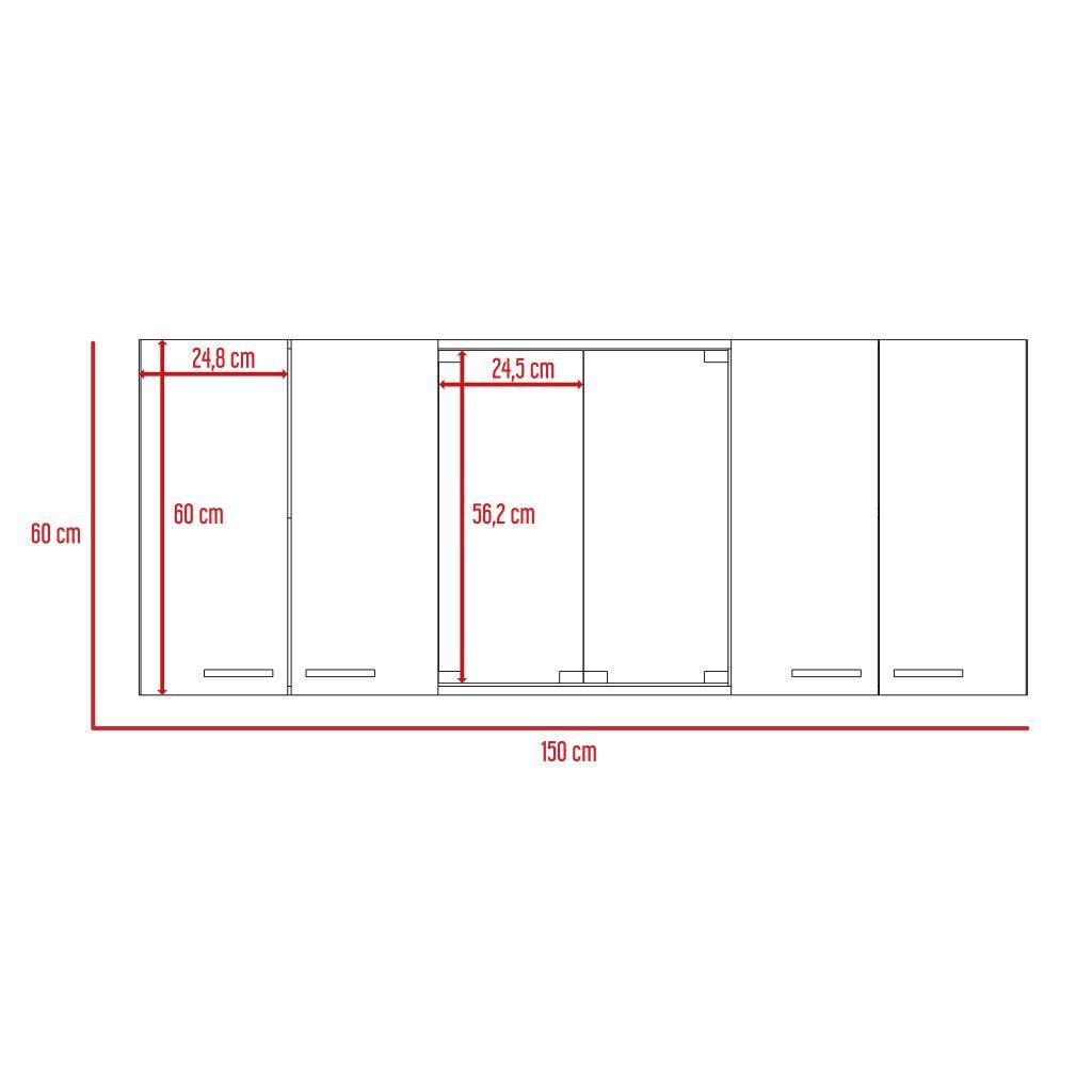Gabinete Superior Temora Miel Y Blanco 150 Cm
