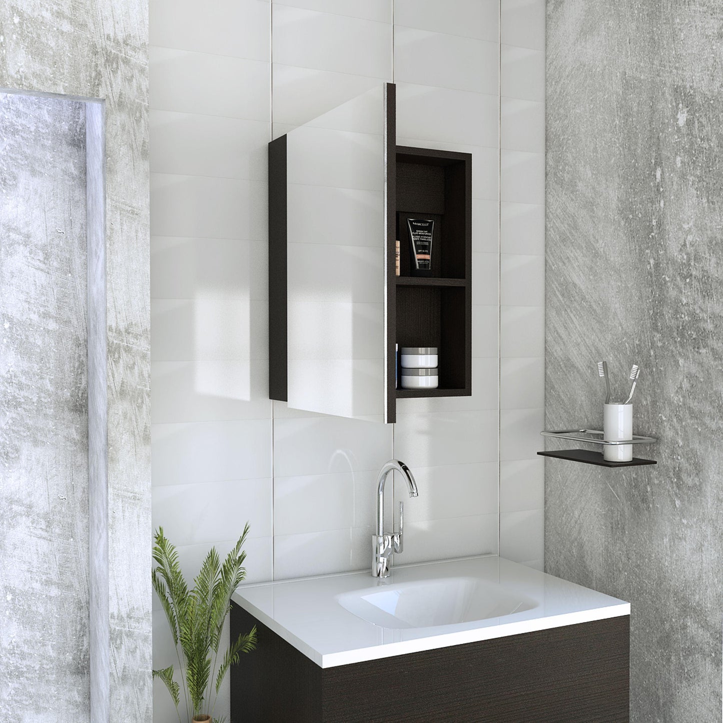 Gabinete De Baño Silca Wengue