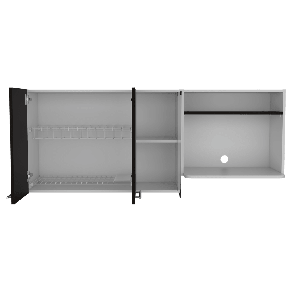 Gabinete Superior Kaelun Cocina Blanco + Wengue 150 Cm