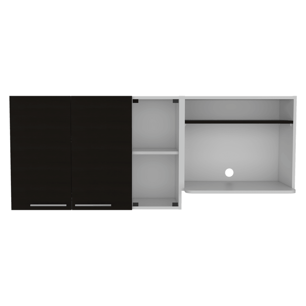 Gabinete Superior Kaelun Cocina Blanco + Wengue 150 Cm