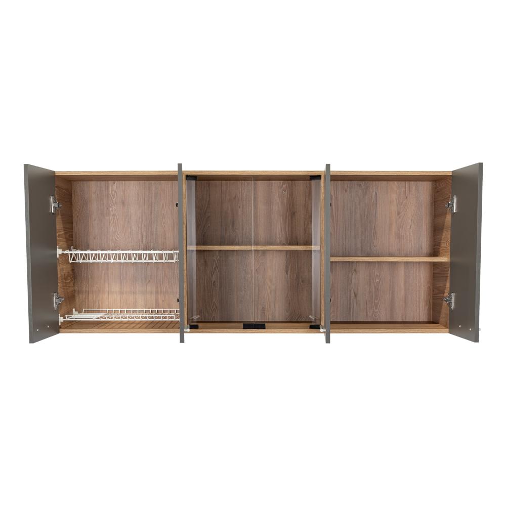 Gabinete Superior Temora Miel Y Plomo 150 Cm