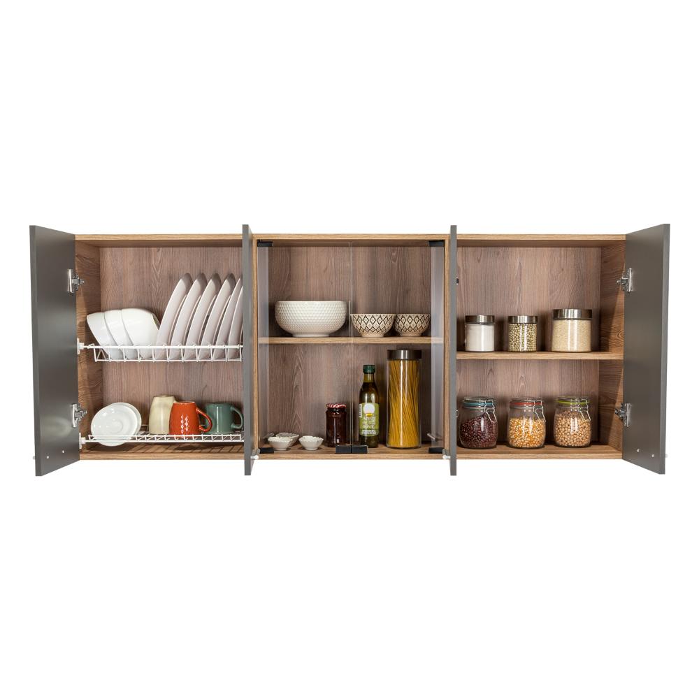 Gabinete Superior Temora Miel Y Plomo 150 Cm