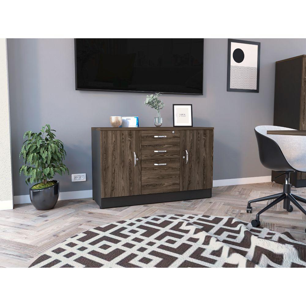 Gabinete Home Office 2 Cajones + 3 Puert