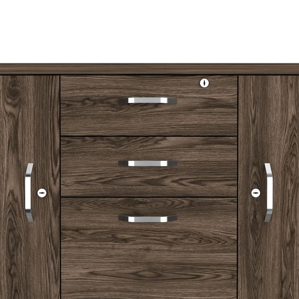 Gabinete Home Office 2 Cajones + 3 Puert