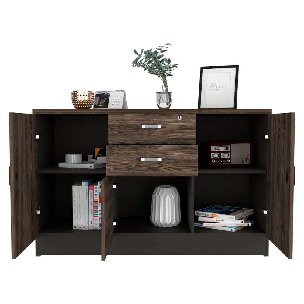 Gabinete Home Office 2 Cajones + 3 Puert