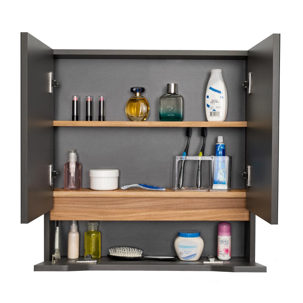 Gabinete De Baño Arinor Plomo Fresno