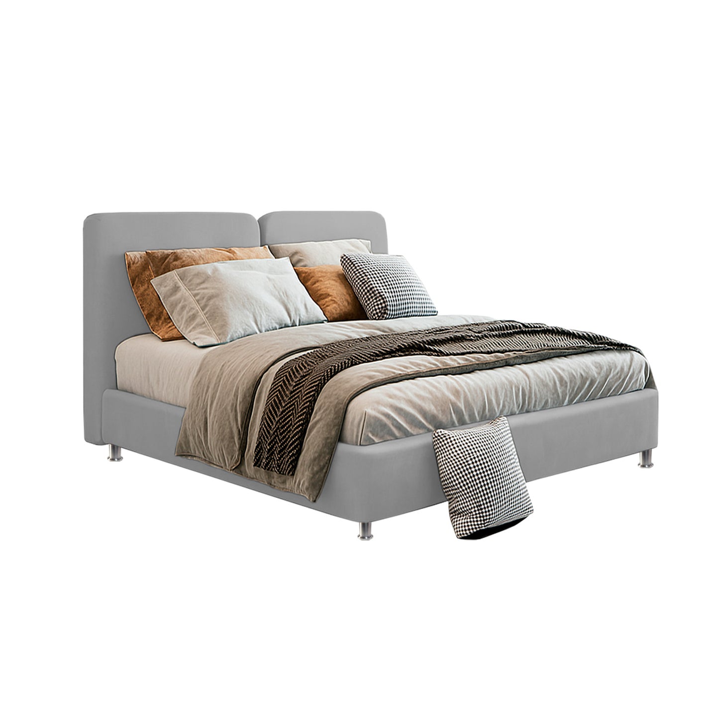 Cama Queen Gabor Gris Perla