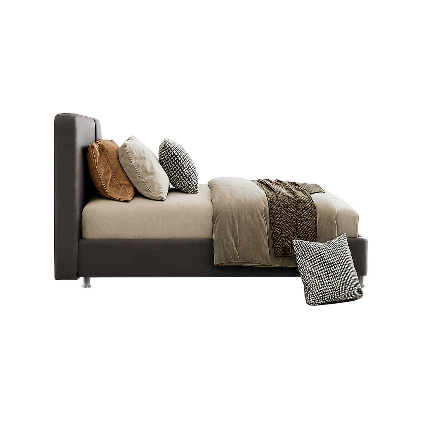 Cama King Gabor Gris Plomo