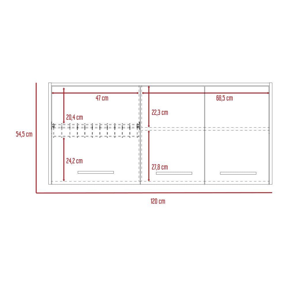Modulo Superior De Cocina Niko Blanco Duna 120 Cm