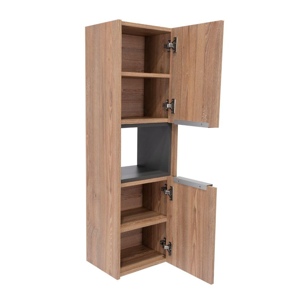 Gabinete De Baño Otoko Miel Y Plata Oscuro