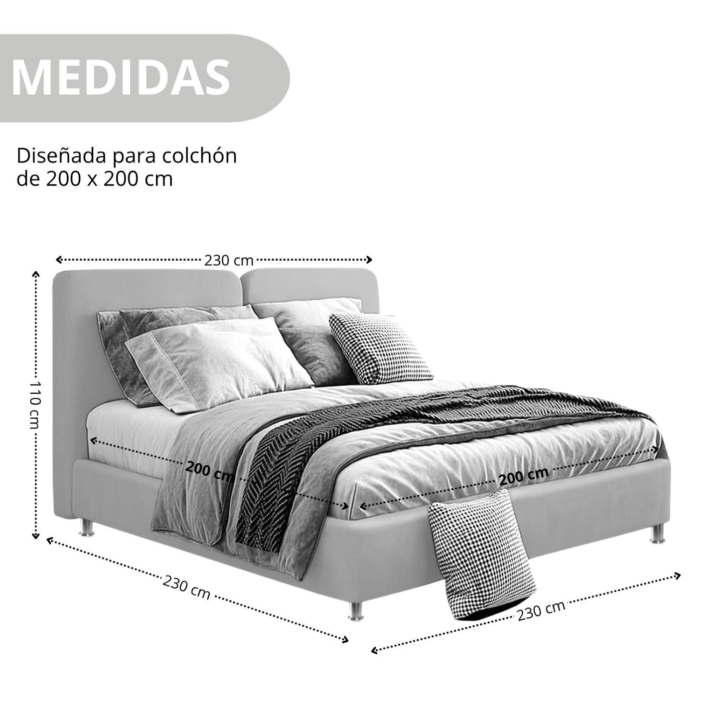 Cama King Gabor Negro