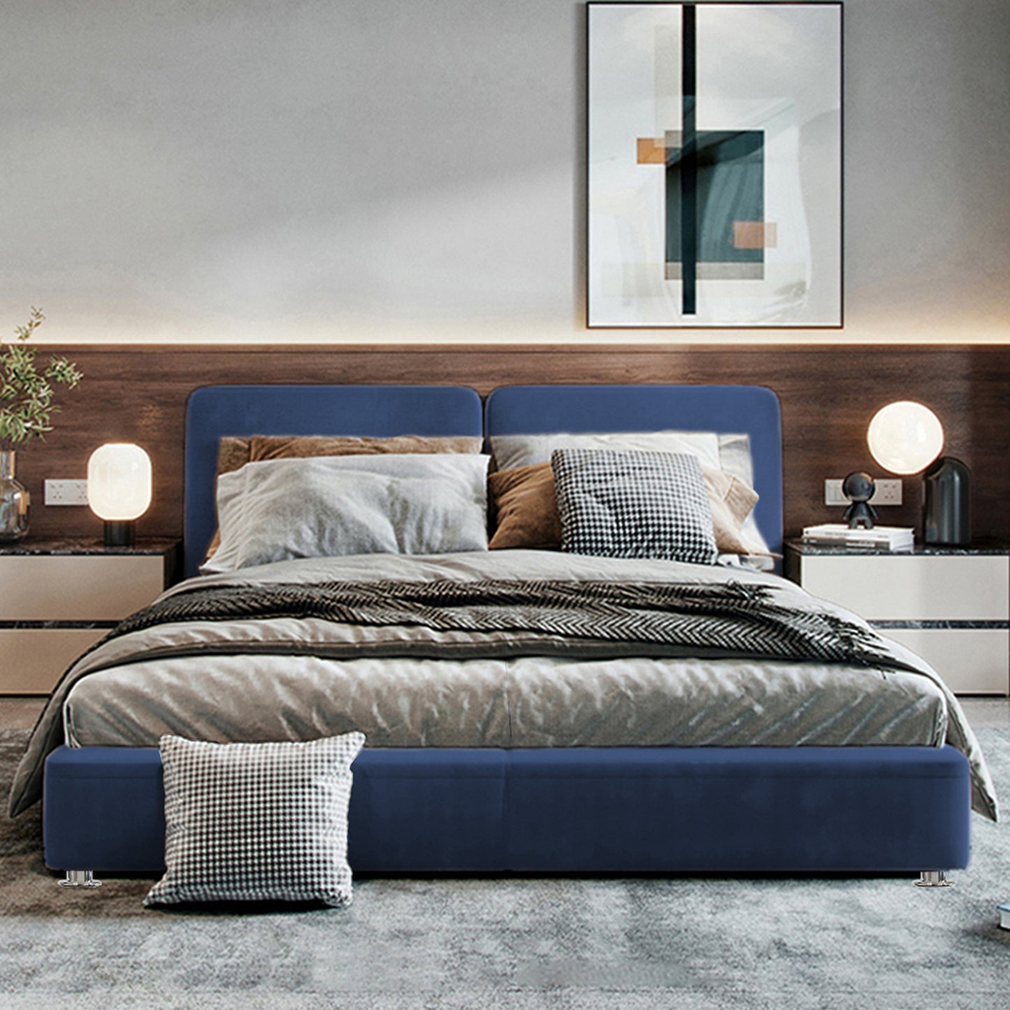Cama Semidoble Gabor Azul