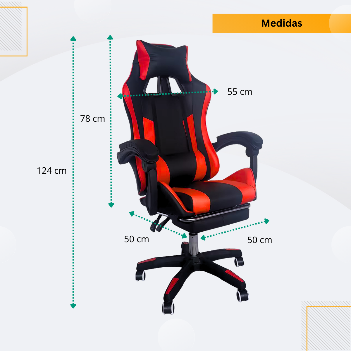 Silla Gamer Ergonomica Reclinable Kairo Azul