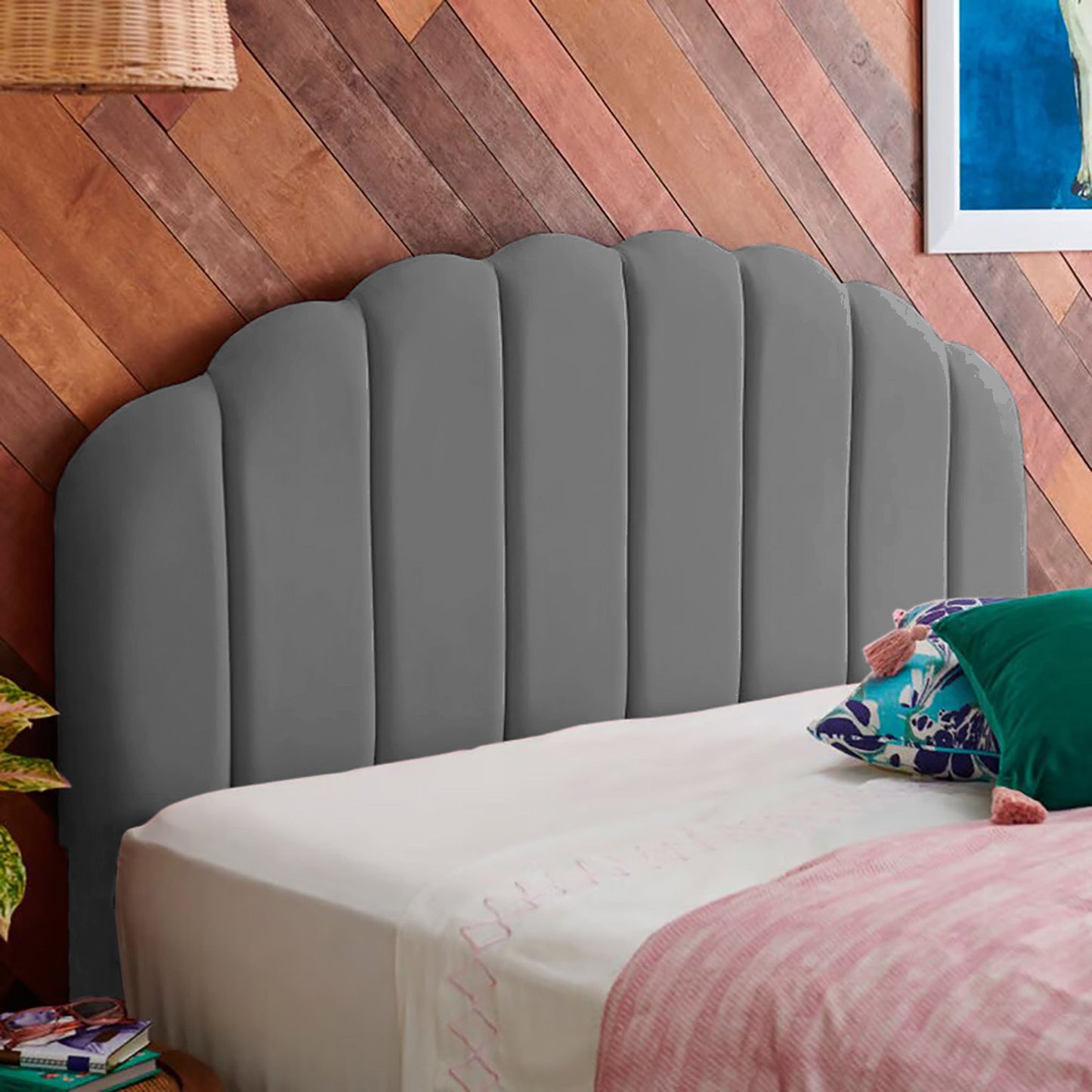 Base Cama con Espaldar Semidoble Infantil Coral gris plomo
