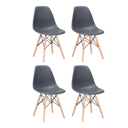 Set x4 Silla Eames Gris