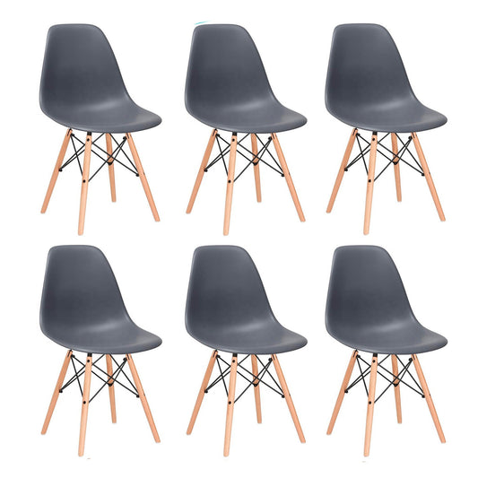 Set x6 Silla Eames Gris
