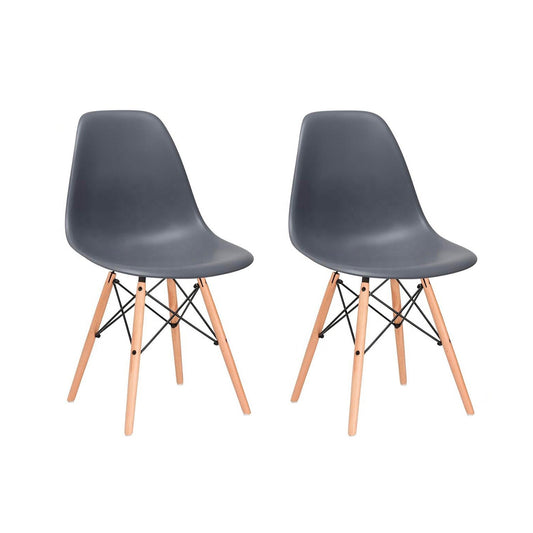 Set x2 Silla Eames Gris