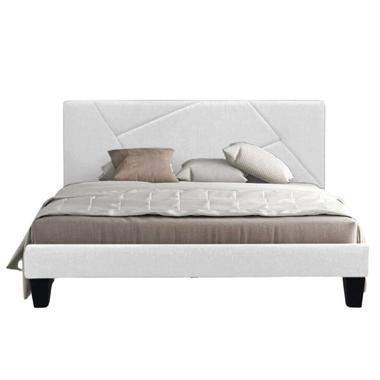Base Cama Con Espaldar King Hampton Blanco