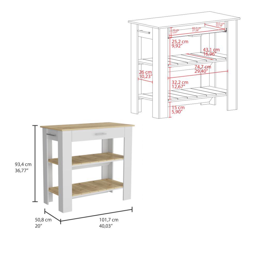 Isla De Cocina Serima 40 Blanco Macadamia
