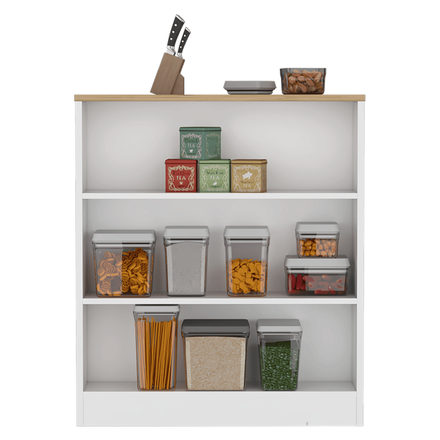 Isla De Cocina Melora Blanco Macadamia