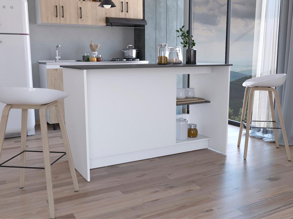 Barra De Cocina Halira Blanco Y Gris