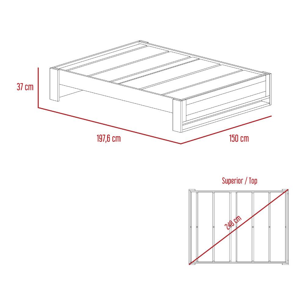Base Cama Doble Aster Macadamia