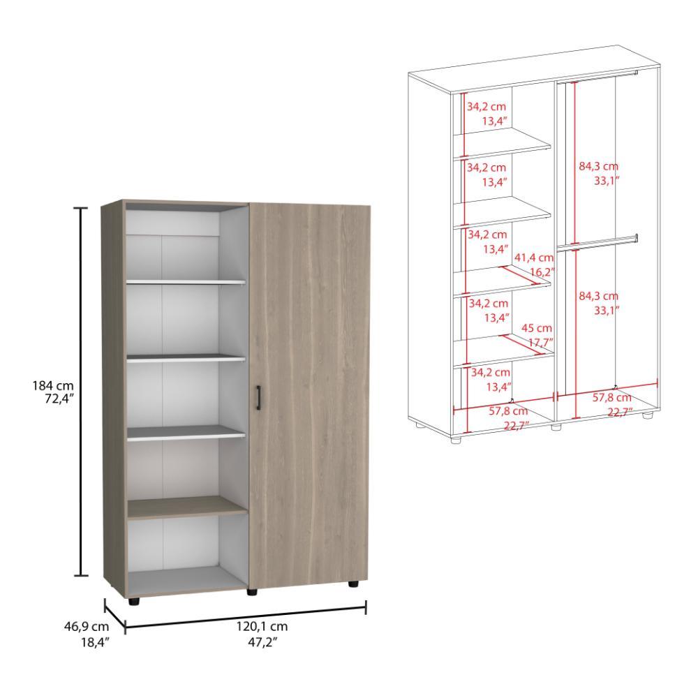 Closet Eco 120 (2C) Burdelo/Blanco+Bla