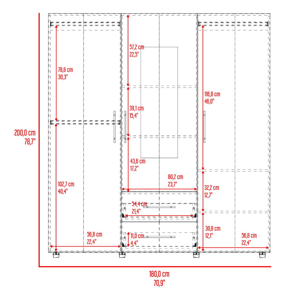 Closet Greson 2 X 1,80 (3C) Bardolino 2